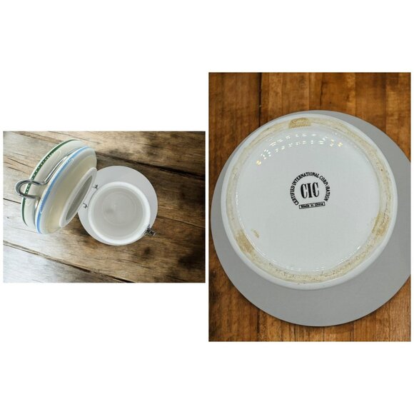 Vintage Certified International Set of 2 Ceramic Canisters/Cookie Jars Sealed Li - Picture 2 of 14